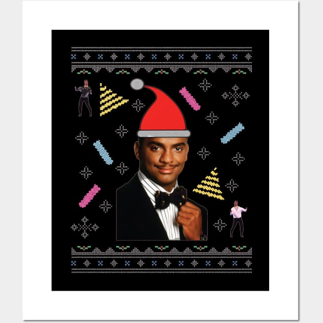 Fresh Prince Of Bel Air Carlton Dance Christmas Knit Pattern Wall Art by box2boxxi